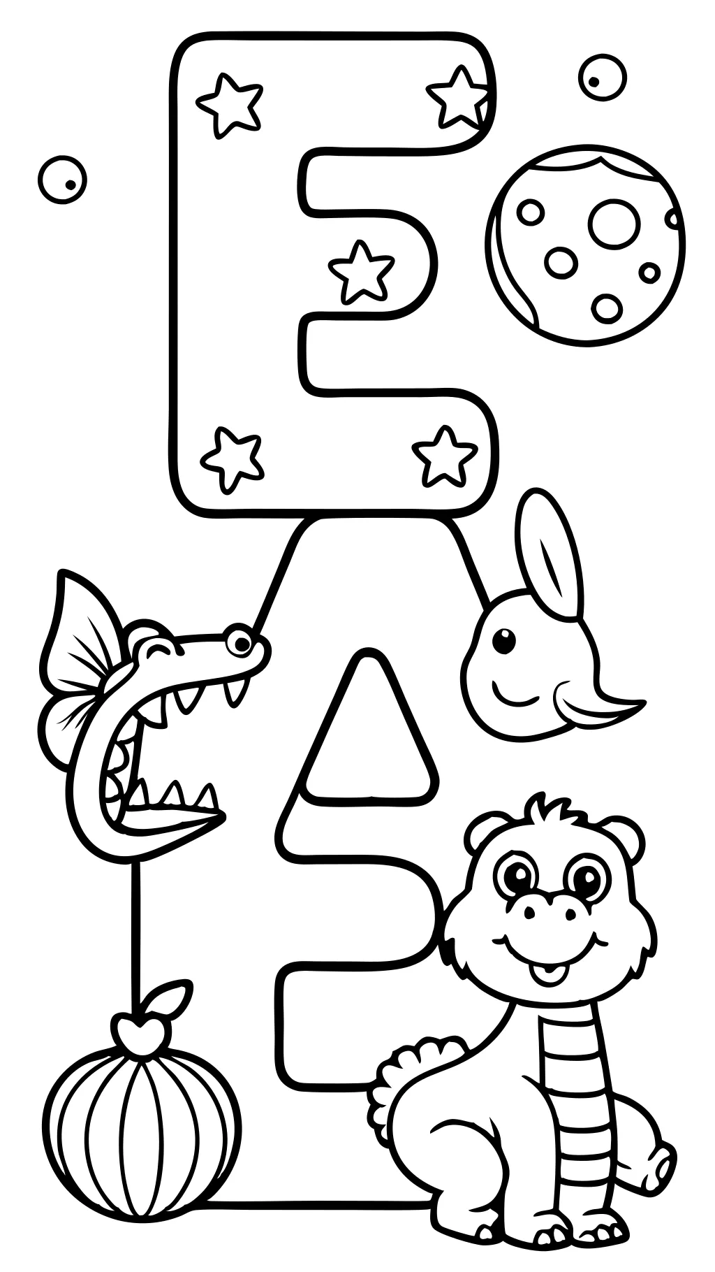 coloriages de lettres préscolaires